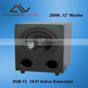 Factory OEM & ODM Power 12" 200W SUB-12 Hi-Fi Subwoofer