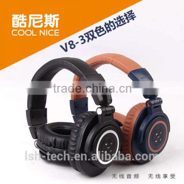 High quality wireless stereo bluetooth headset floding headphone over the ear headphones