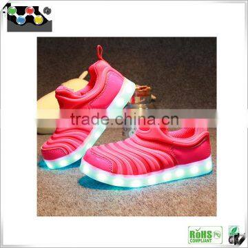 Wholesale factory price led children shoes cute carpenterworm casual led shoes