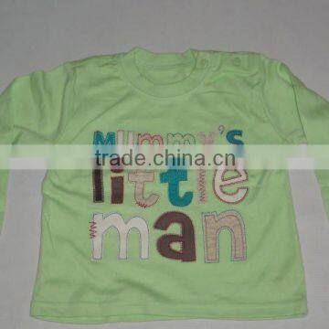 children round t.shirt with emb