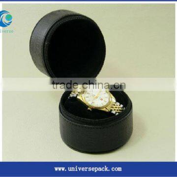 Black high-end customized leather watch box wholesale