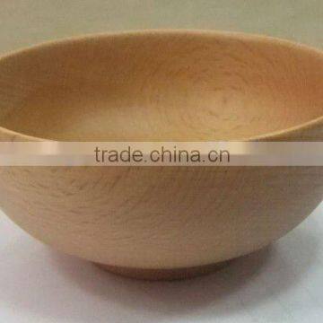 Rubber Wood Salad Flat Bottom Bowl