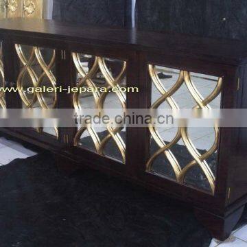 Buffet Glass - Sideboard with mirror - Wooden furniture - Modern furniture