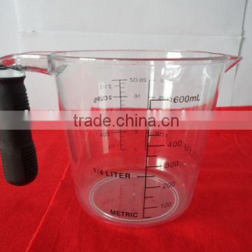 Clear glass measuring cup