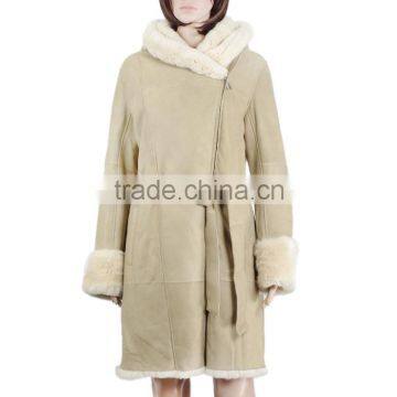 Women fashion double face rabbitskin leather coat rabbit fur wholesale fur coats KZ150101