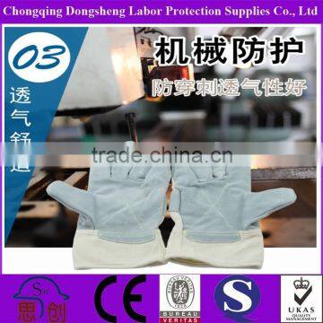 ANSI stand safety antipuncture cow leather coated cut resistant gloves