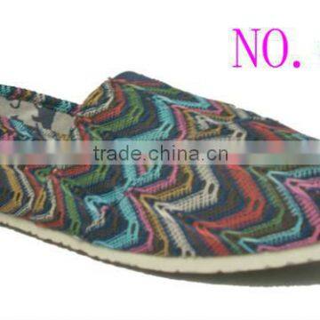 Ladies colorful cheap canvas shoes