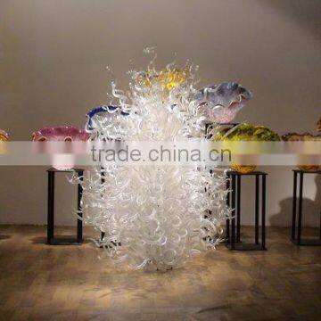 clear crystal sculpture xo-8006 and blown glass art sculpture