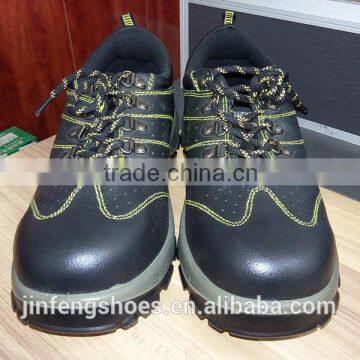 black industrial cheap workman steel toe PU/rubber outsole brand safety shoes CE