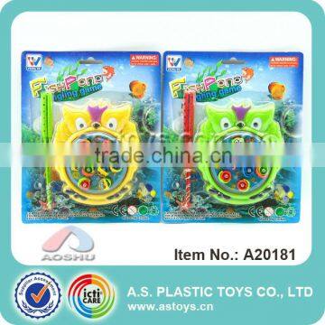 2 Colors Wind up Plastic Toy Fishing Game