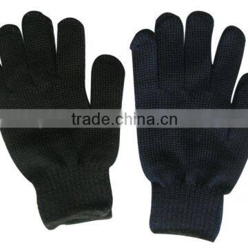 Black String knit cotton working glove