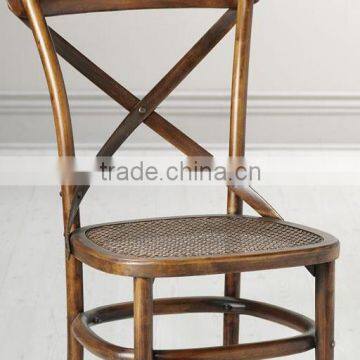 solid oak cross back dining chair for hospitality