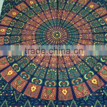 Multi color Traditional Print Indian cotton Bed sheets Wholesale Price