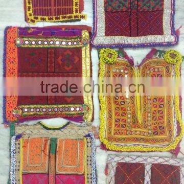 Best Wholesale prices INDIAN VINTAGE TRIBAL OLD KUCHI EMBROIDERY BANJARA CRAFT GYPSY COSTUME NECK YOKEs