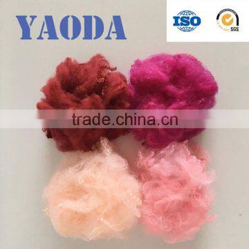 1.5D Colorful recycled polyester staple fiber