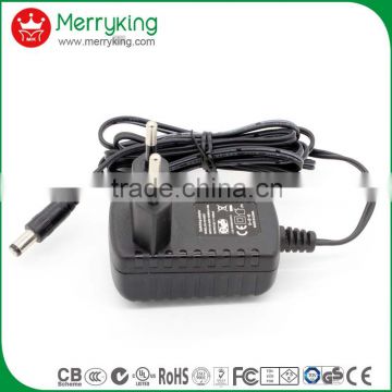 Wall mount type 12W switching power supply EU plug 12V0.5A AC DC adapter CE/GS/CB approved