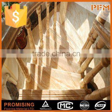Luxury Manor Decoration Natural Marble Attic Stairs photo-3
