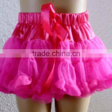 Lovely Rose Red Tulle Children Fluffy Skirt