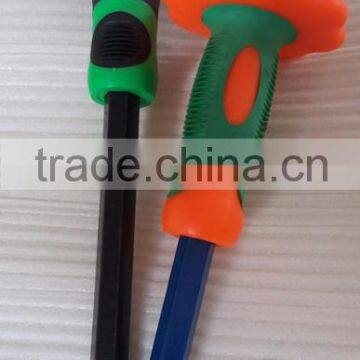 good quality of cold chisel with rubber handle 10"*16 -107