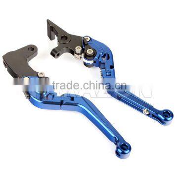 CNC Motorcycle Billet Alloy Aluminum Folded Extendable Road Bike Handlebar Brake Clutch Levers photo-2