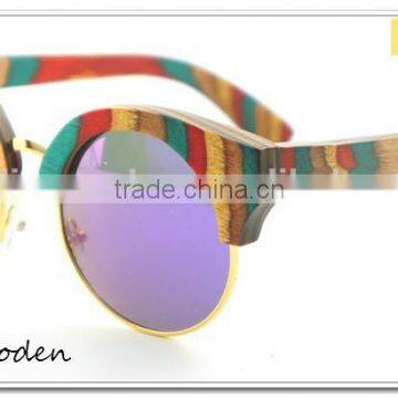 Trade Assurance 2015 New Products Wooden Sunglass Bamboo Sun Glasses Half Frame Eyewear Reading Glasses Skateboard Wood Glasses