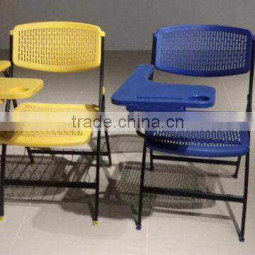 Student Folding Training Chair/ School Plastic Chair With Writing Tablet