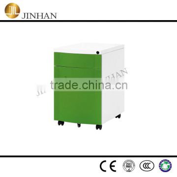 Popular modern style steel drawers cabinet green three drawers cabinet for office