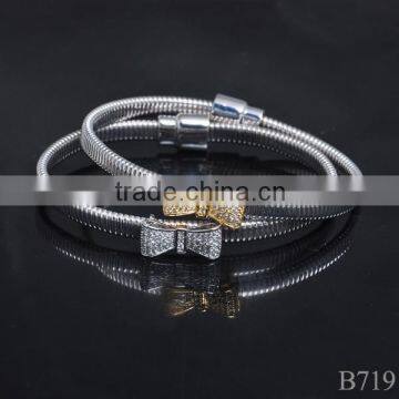 New Gold Magnetic Bracelet With Ruby Stone for Party