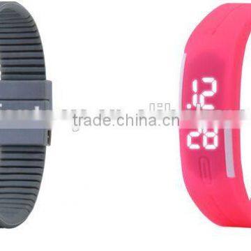 Promotional silicone led sport watch with customized LOGO