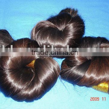 Natural remy human hair / virgin hair / raw hair / pigtail / natural color human hair bulk