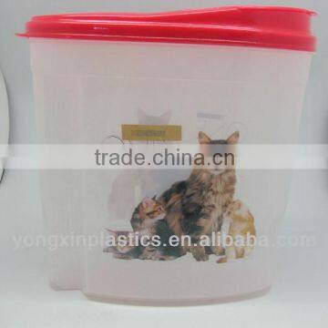 4.5L plastic cat food storage containers