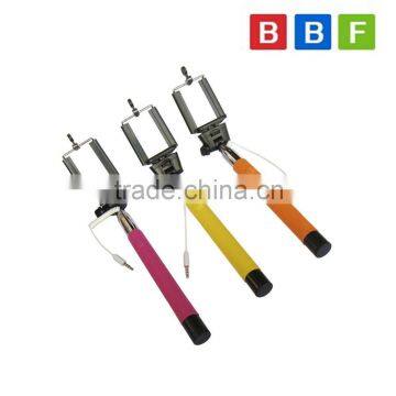 BBF Wired Remote Shutter Selfie Stick Telescopic Holder Mono Pod android and ios phone