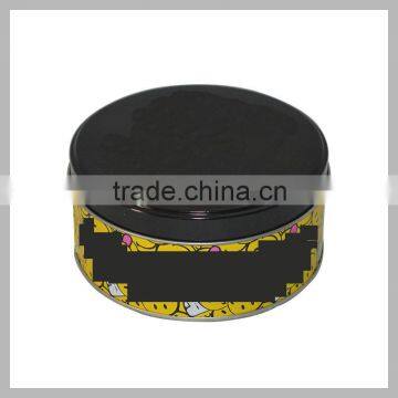 Lovely round metal tin box/gift customized size tin box/2016 costom designed fashion round tin box