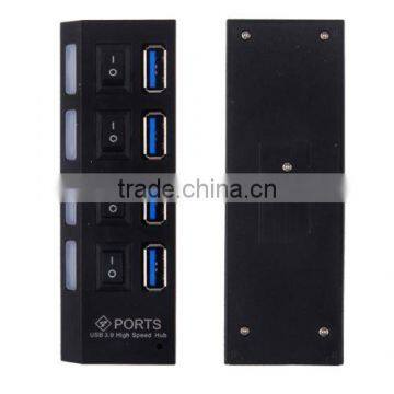 High Speed USB3.0 HUB 4Ports 5Gbps Splitter Power Adapter photo-5