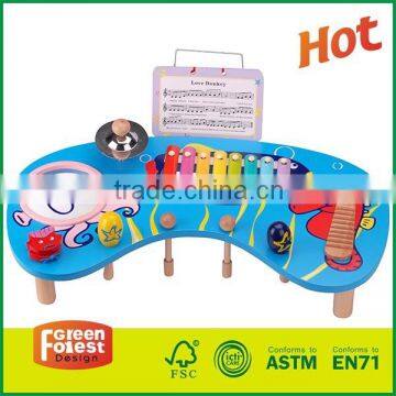 EN71/ASTM/CE Wooden Music Table for Kids