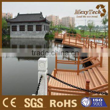 water-proof eco wood plastic composite beach decking