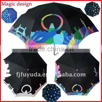 3 folding color changing umbrella gift