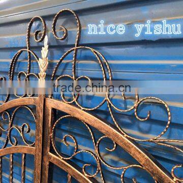 Alibaba China wholesaler new design iron main gate iron pipe gate design