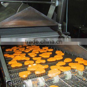 Expro Continuous Frying Machine(BYZJ-I) / Meat processing machine / Variable speed , with infeed