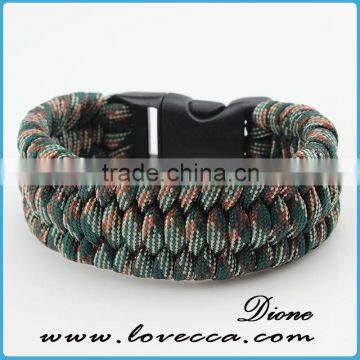 Mix colors Strong layers paracord bracelets with fire starter outdoor survival bracelet