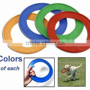 Promotional Cheap Logo Printed Pet Dog Training Disc Flying Game Plastic Frisbee Ring
