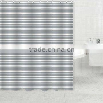 high quality waterproof polyester printed hotel shower curtain