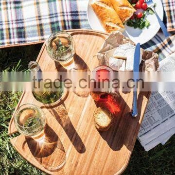 DX030/ Picnic Time Bamboo Portable Wine and Snack Table photo-5