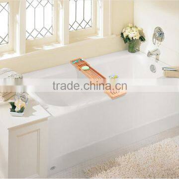 Expandable Bamboo Bathtub Caddy. ,Bamboo Bathtub Caddy - Adjustable photo-2