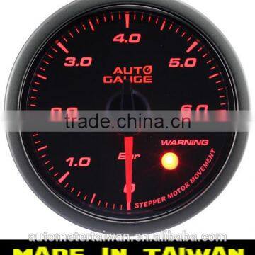 52mm electrical fuel pressure gauge/smoke lens with warning alarm