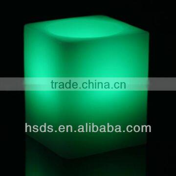 wholesale color changing square real wax led candle