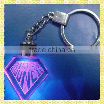 Exquisite Led Laser Glass Keychains For Wedding Take Away Gifts