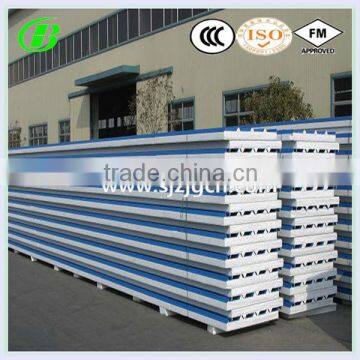 Blue color coated prepainted corrugate polyurethane(EPS) roof sandwich panels