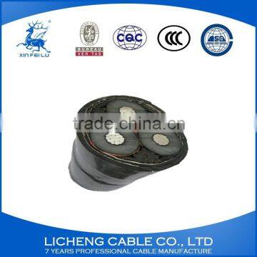 3*4mm2- Stranded Aluminum 3 Core XLPE Insulated PVC Sheathed Steel-tape Armoured Underground Power Cable-YJLV22