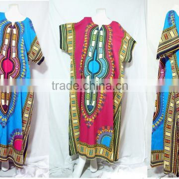 dashiki style HIPPIE BOHO GYPSY ART kimono Kaftan butterfly dress zipper